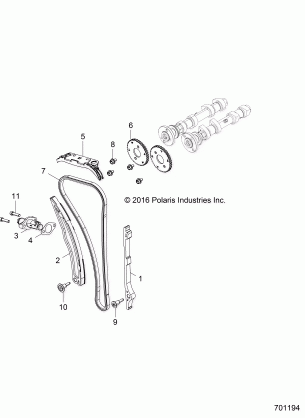 ENGINE CAM CHAIN AND TENSIONER - Z18VFE99NK (701194)