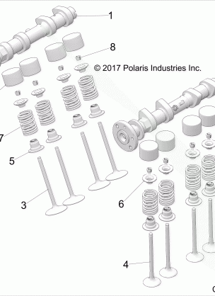 ENGINE CAM SHAFTS AND VALVES - Z18VGE99AK / AW / BK / BW (C700106-2)