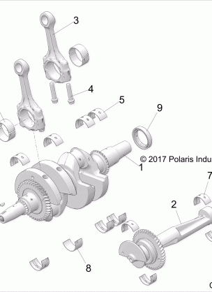 ENGINE CRANKSHAFT - Z18VGE99AK / AW / BK / BW (C700106-4)