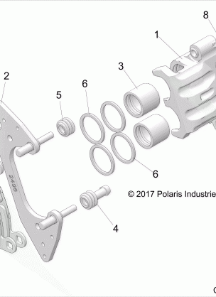 BRAKES CALIPER FRONT - Z18VGE99AK / AW / BK / BW (C700096-2)