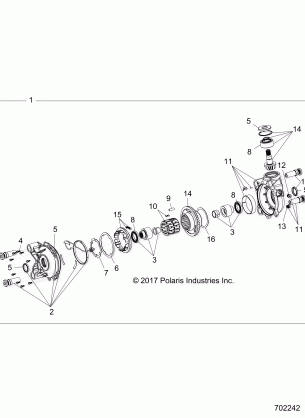 DRIVE TRAIN FRONT GEARCASE - Z18VGE99AK / AW / BK / BW (702242)