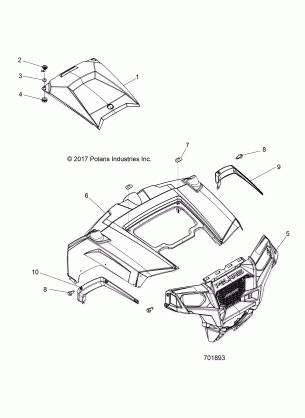 BODY HOOD and FRONT BODY WORK - Z18VHA57B2 (701893)