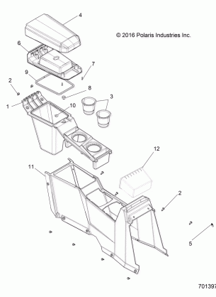 BODY CENTER CONSOLE REAR - R18RHE99NK (701397)