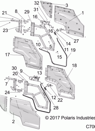 BODY DOORS REAR - R18RHE99NK (C700101)