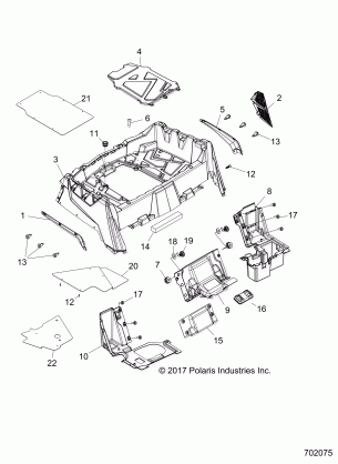 BODY REAR RACK and FENDERS - Z18VHE57BV (702075)