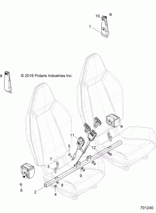 BODY SEAT MOUNTING and BELTS - Z18VHE57BV (701240)