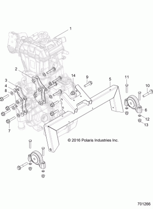 ENGINE ENGINE MOUNTING - Z18VHE57BV (701266)