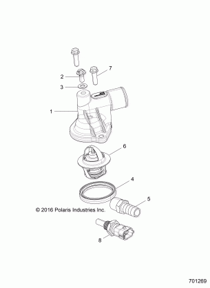 ENGINE THERMOSTAT AND COVER - Z18VHE57BV (701269)