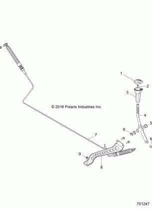 DRIVE TRAIN GEAR SELECTOR - Z18VHE57BV (701247)