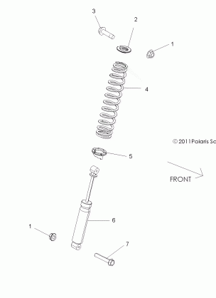 SUSPENSION FRONT SHOCK MOUNTING - Z18VHE57BV (49RGRSHOCKMTG12RZR570)