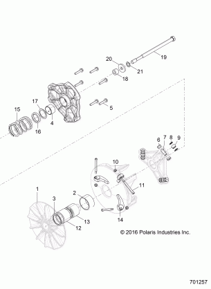 DRIVE TRAIN PRIMARY CLUTCH - Z18VHE57BV (701257)