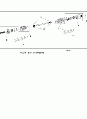 DRIVE TRAIN REAR HALF SHAFT - Z18VHE57BV (100511)