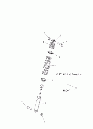 SUSPENSION REAR SHOCK MOUNTING - Z18VHE57BV (49RGRSHOCKMTGRR14RZR570)