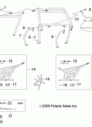 CHASSIS CAB FRAME and SIDE NETS - Z18YAV17B2 / B8 / N2 / N8 (49RGRCAB170)