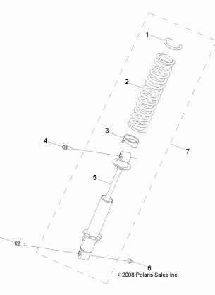 SUSPENSION SHOCK REAR - Z18YAV17B2 / B8 / N2 / N8 (49RGRSHOCKRR09RZR170)