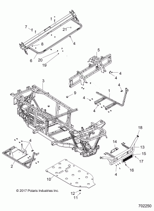 CHASSIS FRAME and FRONT BUMPER - R18RMA50B4 / B1 (702250)