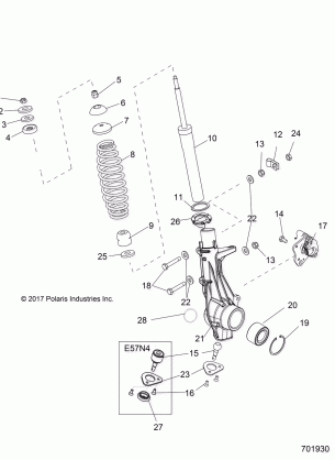 SUSPENSION FRONT STRUT - R18RMA57B1 / B9 / E57BV / N4 (701930)