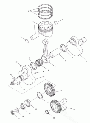 CRANKSHAFT AND PISTON - A10RB42AA (4970937093D01)