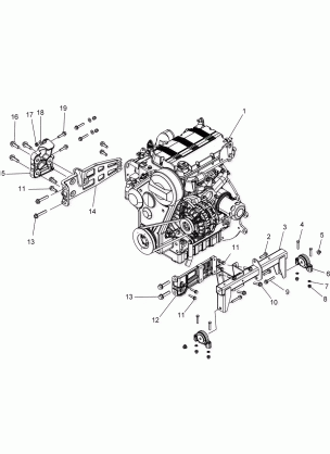 ENGINE MOUNTING - R15RTAD1FA (49RGRENGINEMTG15DSL)