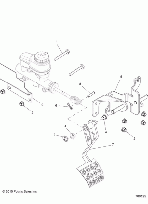 BRAKES PEDAL and MASTER CYLINDER MOUNTING - R15RUAD1AA (700195)