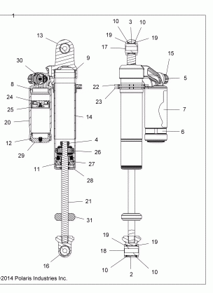 SUSPENSION REAR SHOCK INTERNALS - Z15VAX87AL (49RGRSHOCKRR70442912)