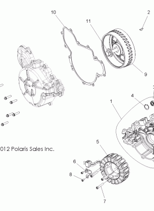 ENGINE STATOR and COVER - Z15VBA87AJ / LJ / E87AK / AM / AT / LT / AL / AV (49RGRMAGNETOCVR13900XP)