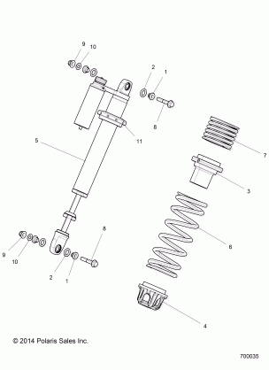 SUSPENSION FRONT SHOCK MOUNTING - Z15VDE99AT / AL / AV / AW / LP / EW / AO / AP / AZ / NV / NW / K99AA / AU (700035)