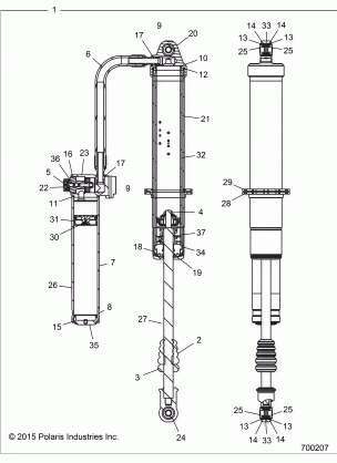 SUSPENSION REAR SHOCK MOUNTING (7044373) - Z15VDE99AT / AL / AV / AW / LP / EW / AO / AP / AZ / NV / NW / K99AA / AU (700207)