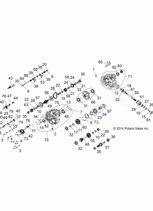 DRIVE TRAIN MAIN GEARCASE INTERNALS - Z15VDE99AL (49RGRGEARCASE1333365)