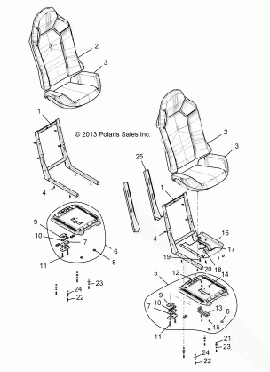 BODY SEAT ASM. AND SLIDER - Z15VFE99AT / AV / AP (49RGRSEAT1410004)