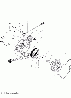 ENGINE STATOR AND FLYWHEEL - Z15VFE99AT / AV / AP (49RGRSTATOR1510004)