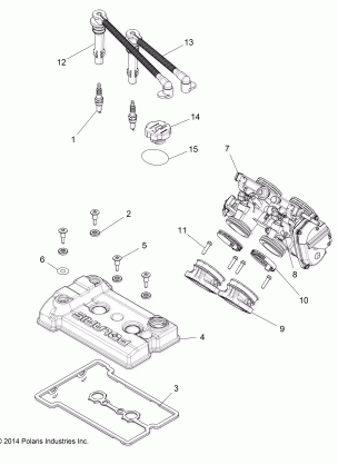 ENGINE THROTTLE BODY AND VALVE COVER - Z15VFE99AT / AV / AP (49RGRTHROTTLEBODY1510004)