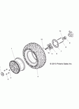 WHEELS REAR - Z15VFE99AT / AV / AP (49RGRWHEELRR14RZR1000)