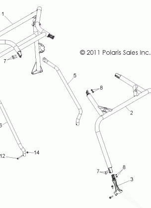 CHASSIS CAB FRAME and SIDE BARS - Z15VHA57AJ / E57AS / AK (49RGRCAB12RZR570)