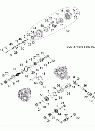 DRIVE TRAIN MAIN GEARCASE INTERNALS - Z15VHE57AS / AK (49RGRTRANSINTL1333084)