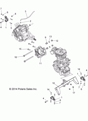 ENGINE ENGINE AND TRANSMISSION MOUNTING - R15RMA32AA / AJ (49RGRENGINEMTG15325)