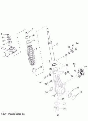 SUSPENSION FRONT STRUT - R15RMA57FA (49RGRSUSPFRT14570)