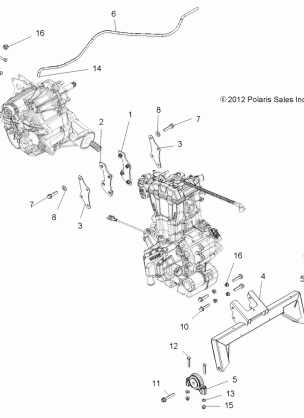 ENGINE ENGINE and TRANSMISSION MOUNTING - R15RNA57AA / AC / AR / E57AS (49RGRENGINEMTG13RZR570)