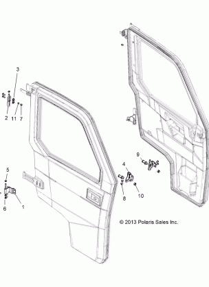 BODY DOOR MOUNTING - R15RTA / E87A2 (49RGRDOORMTG13M)