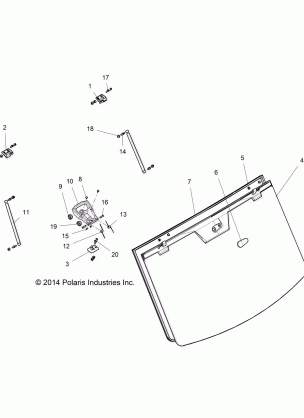 BODY WINDSHIELD TIP-OUT - R15RTA / E87A5 (49RGRWINDSHIELD142M)