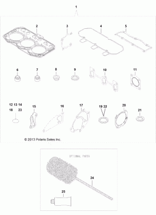 ENGINE GASKET SET - R141D9JDA / 2D9JDA (49BRUTUSGASKET13)