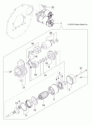 ENGINE STARTING MOTOR - R141D9JDA / 2D9JDA (49RGRSTARTINGMTR11DCREW)
