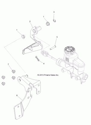 BRAKES PEDAL AND MASTER CYLINDER - R141D9JDA / 2D9JDA (49BRUTUSPEDAL13)