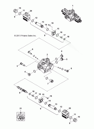 HYDRAULICS AUXILIARY VALVE - R141D9JDA / 2D9JDA (49BRUTUSVALVEAUX13)