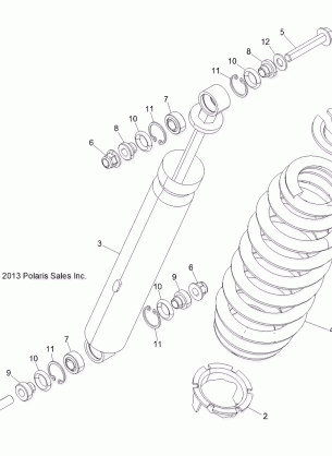 SUSPENSION REAR SHOCK - R141D9JDA / 2D9JDA (49BRUTUSSHOCKRR13)