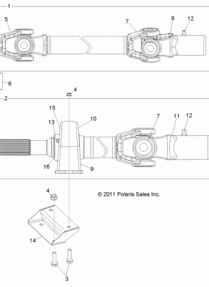 DRIVE TRAIN FRONT PROP SHAFT - R14TH90FX (49RGRSHAFTPROP12900D)