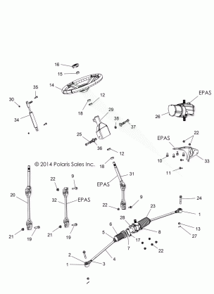 STEERING STEERING ASM. - R14UH88 / 9E / 9EAN / 9EAI / 9EAIC ALL OPTIONS (49RGRSTEERING14900XP)