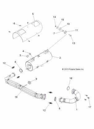 ENGINE EXHAUST SYSTEM - R14WH57AA / AC / AR / 6EAT (49RGREXHAUST14570)
