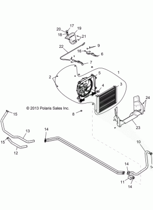 ENGINE COOLING SYSTEM - R14WH88A / 9EA ALL OPTIONS (49RGRCOOL14CREW)