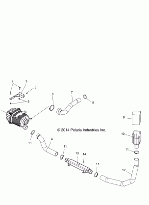 ENGINE AIR INTAKE DUCTING - R14WH9EMD (49RGRAIRINTAKEDCTG14HIP)